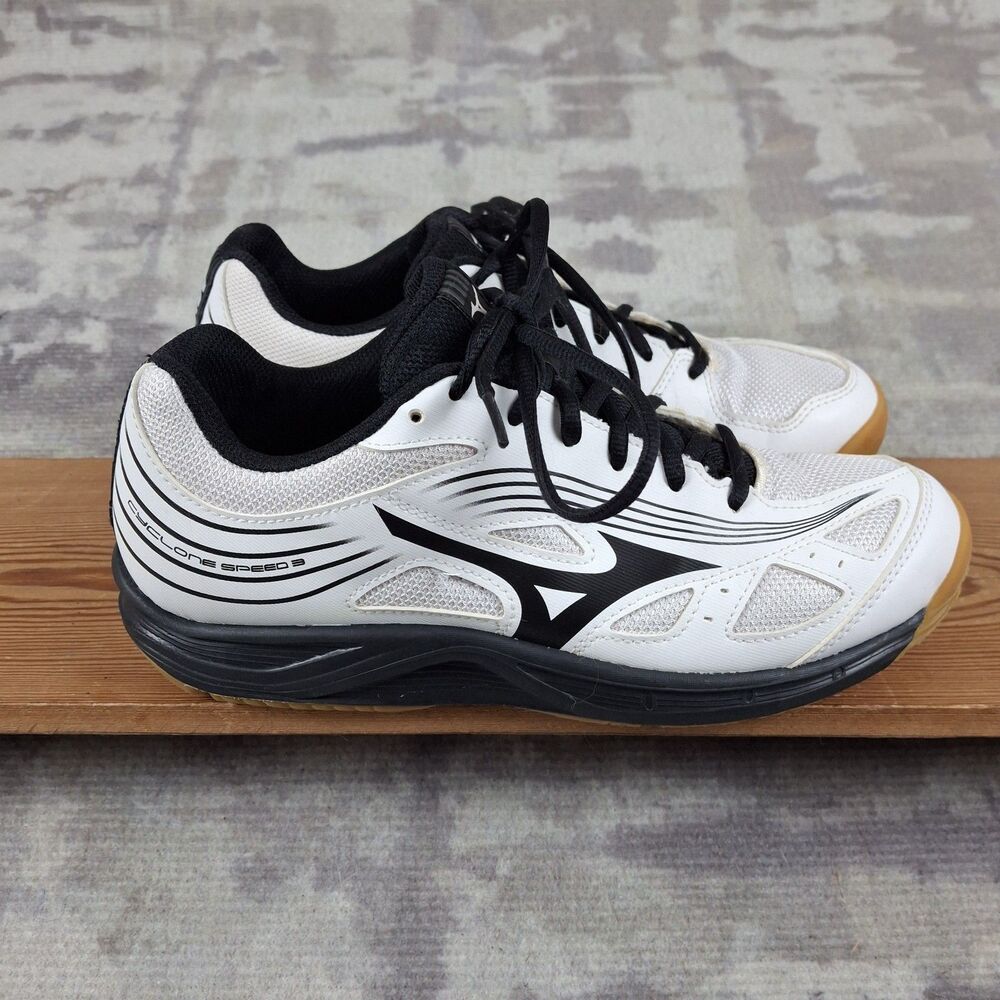 Mizuno Cyclone Speed 3 Volleyball Shoes White Black Women's Size 10 V1GC218009